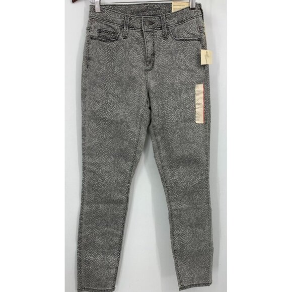 Universal Thread Jeans Size 4 27Reg Gray Snake Skin High Rise Skinny Women New - Picture 1 of 7